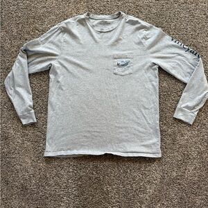 Vineyard Vines Light Gray Las Vegas Long Sleeve Men's Tee